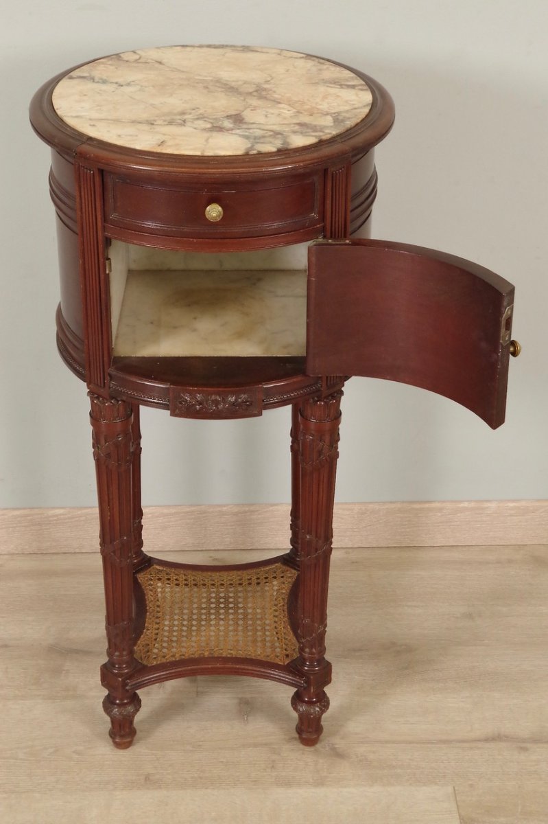 Louis XVI Style Bedside Table-photo-4