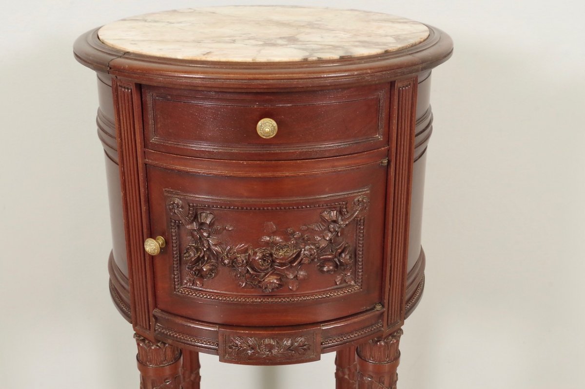 Louis XVI Style Bedside Table-photo-2