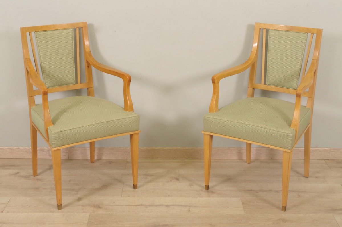 Pair Of Armchairs 1940 Jean Desnos Style