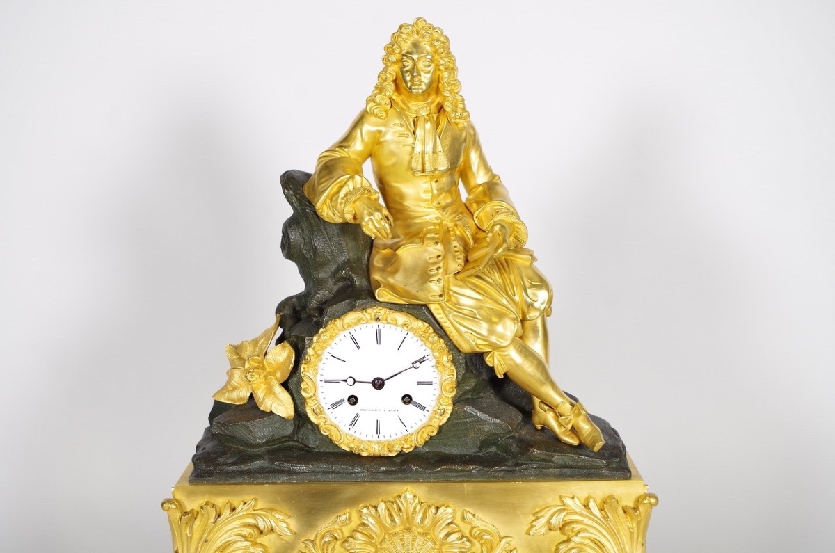 Charles X Clock Gilt Bronze-photo-2