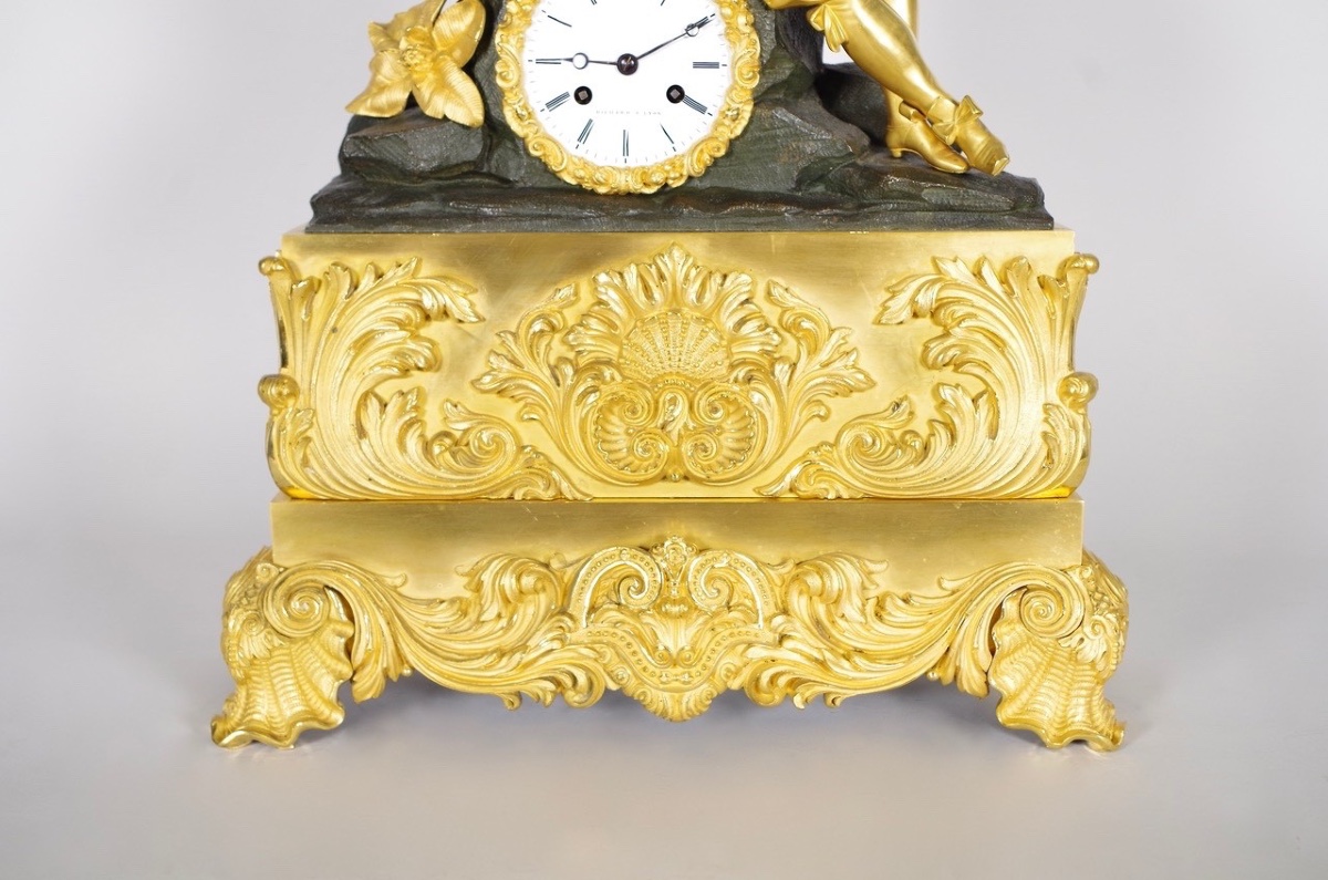 Charles X Clock Gilt Bronze-photo-4