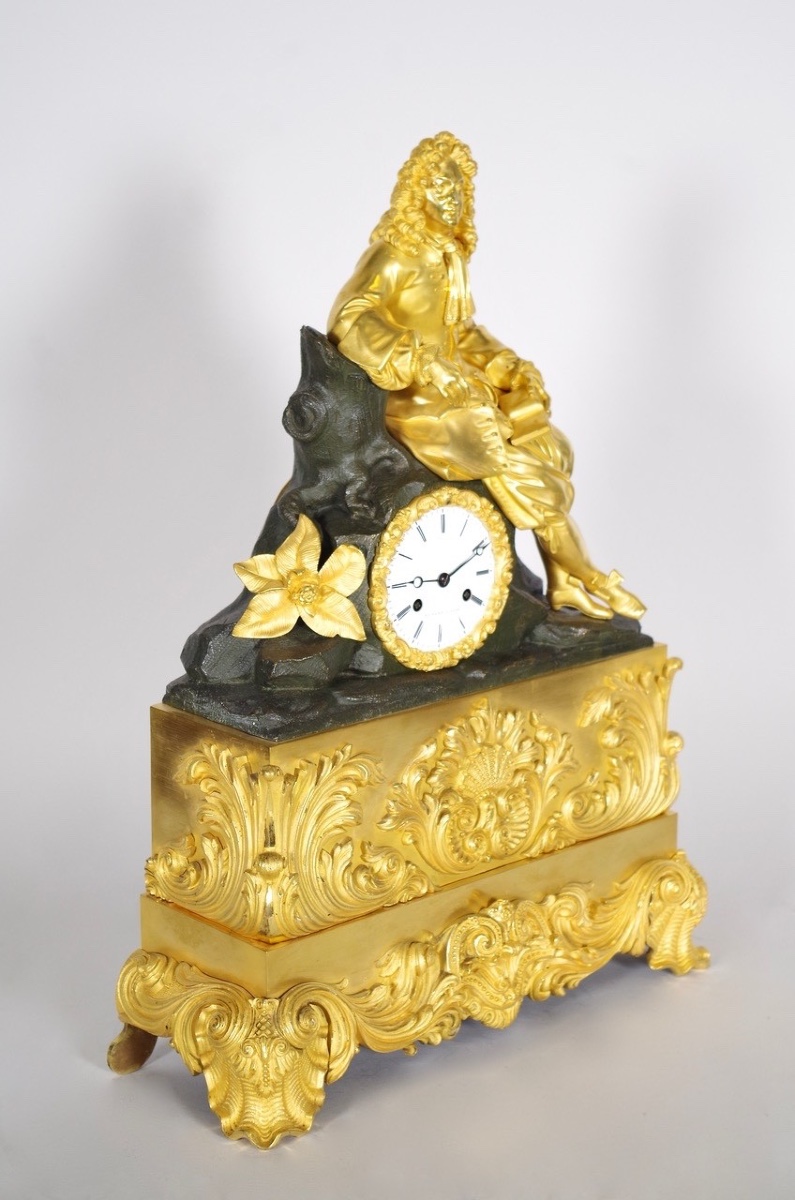 Charles X Clock Gilt Bronze-photo-3