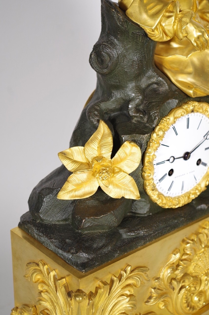 Charles X Clock Gilt Bronze-photo-4