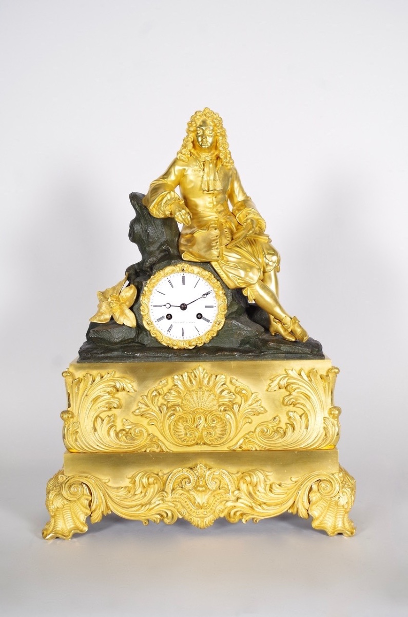 Charles X Clock Gilt Bronze