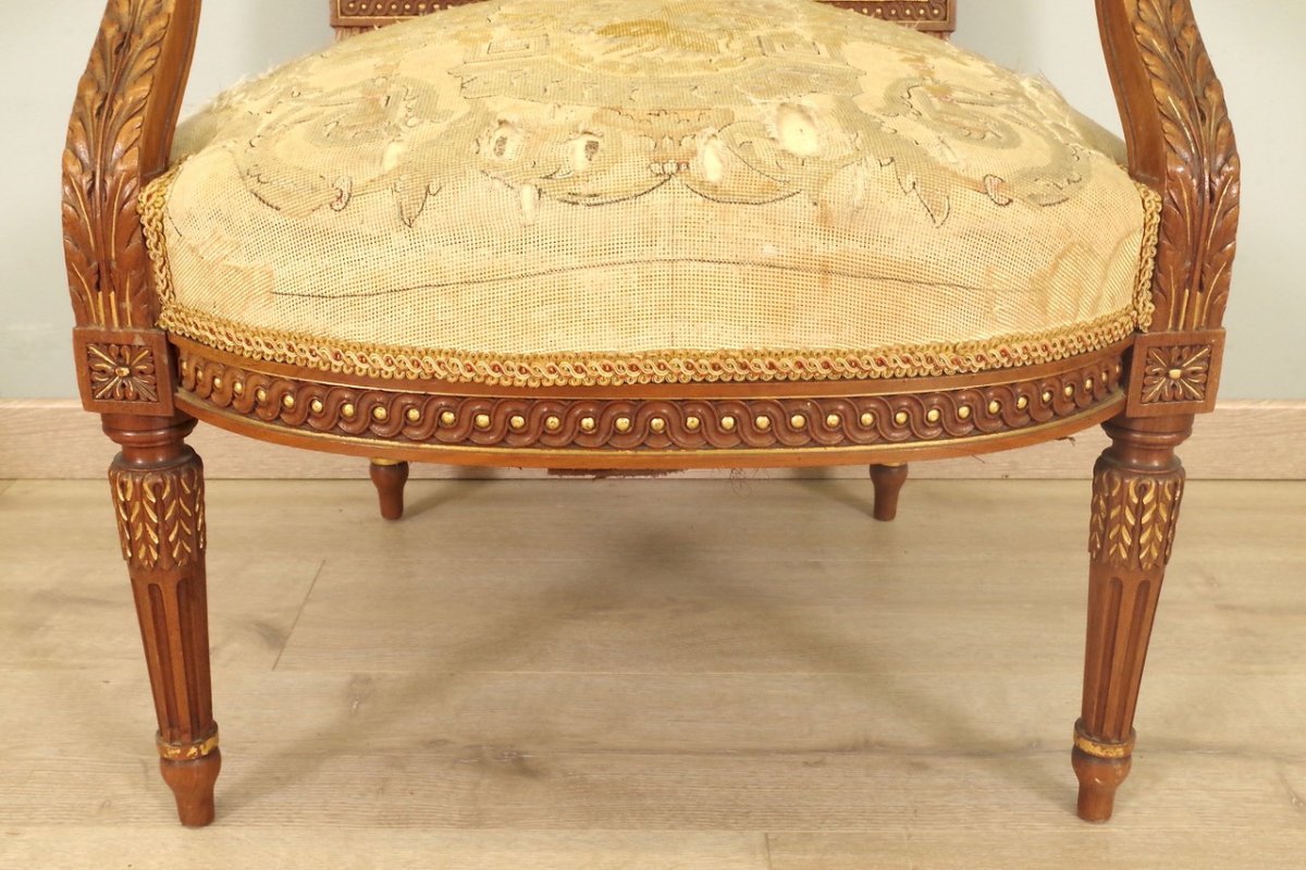 Fauteuils Style Louis XVI Petit Point-photo-2