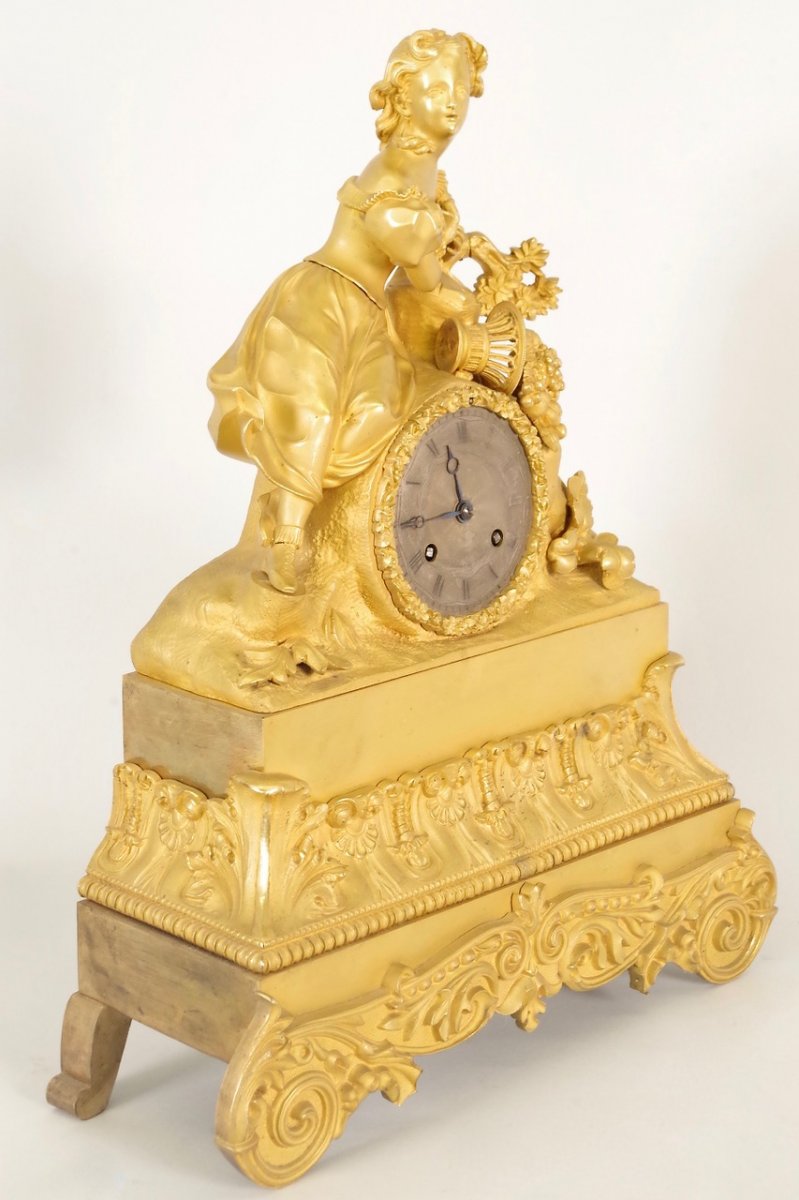 Charles X Clock Gilt Bronze-photo-2