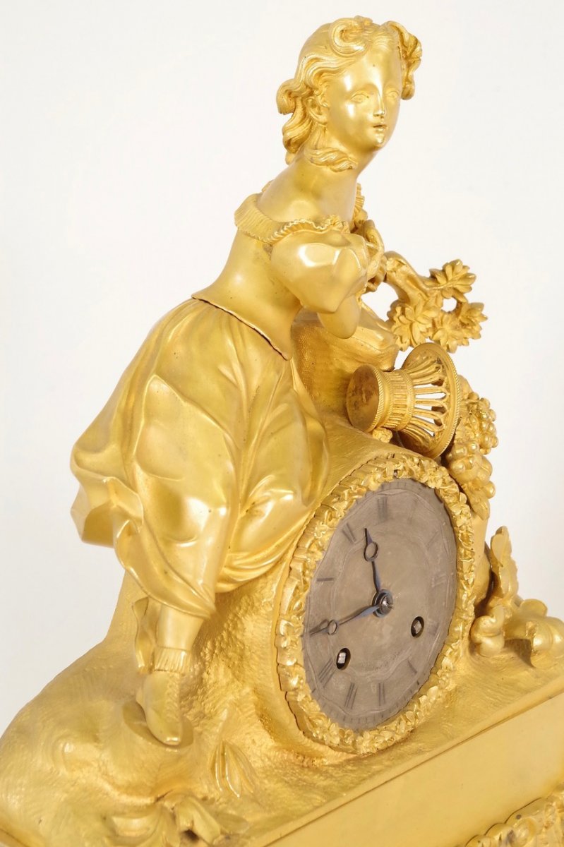 Charles X Clock Gilt Bronze-photo-3