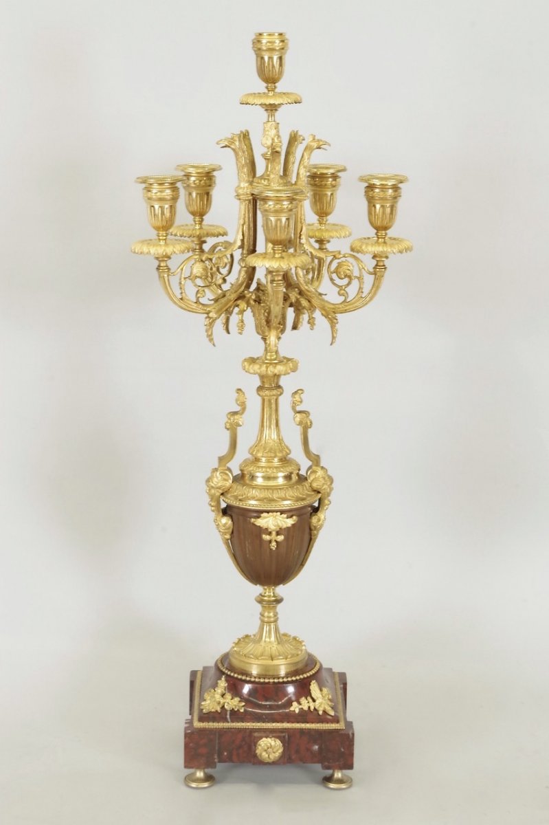 Pair Of Louis XVI Style Candelabra-photo-2