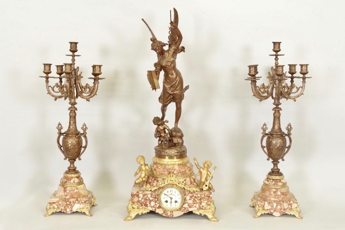 Garniture de cheminée Napoléon III