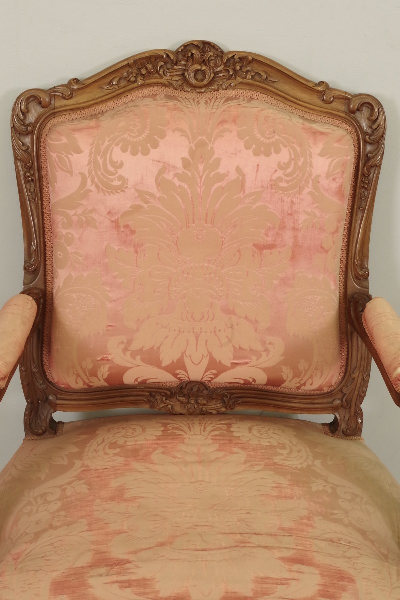 Four Louis XV Style Flat Back Armchairs-photo-3