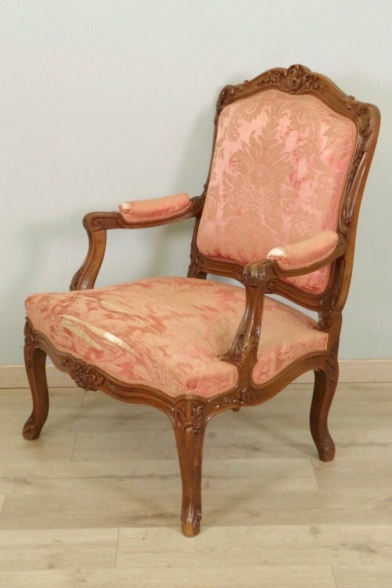 Paire de fauteuils style Louis XV-photo-2