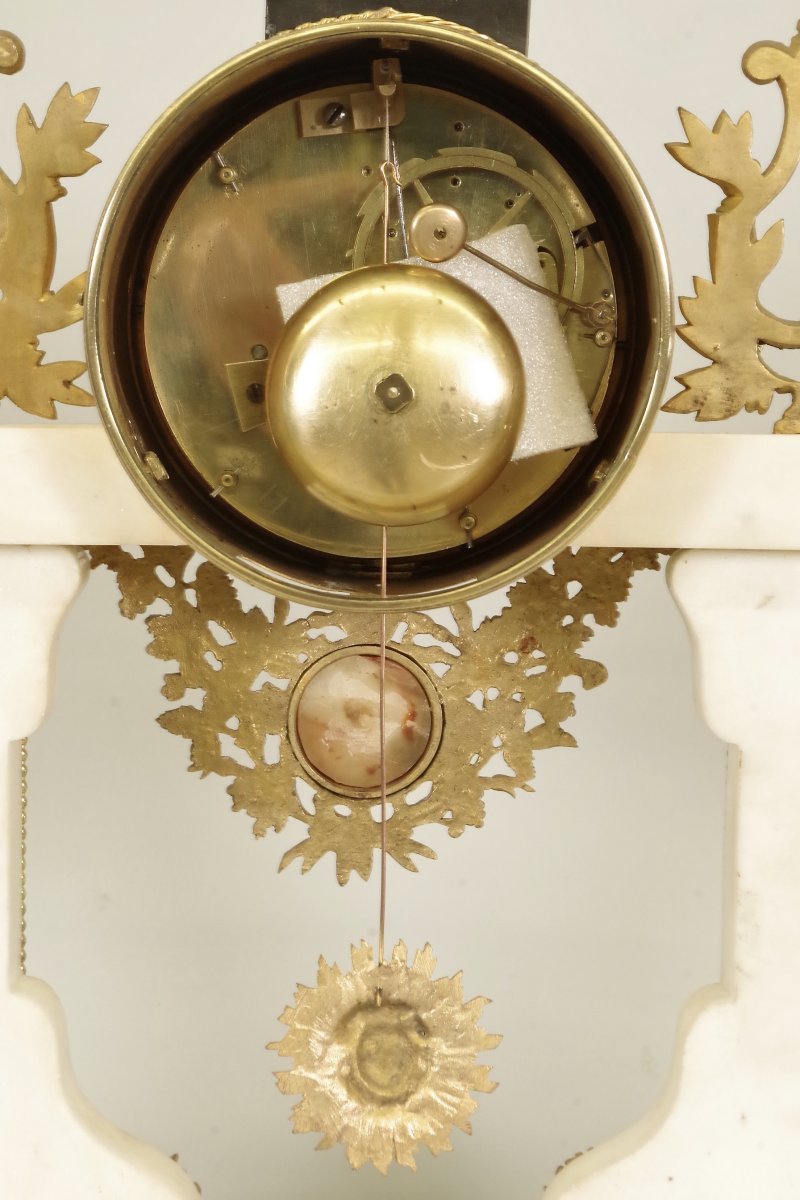 Pendulum Louis XVI Signed Hartemann In Paris-photo-8