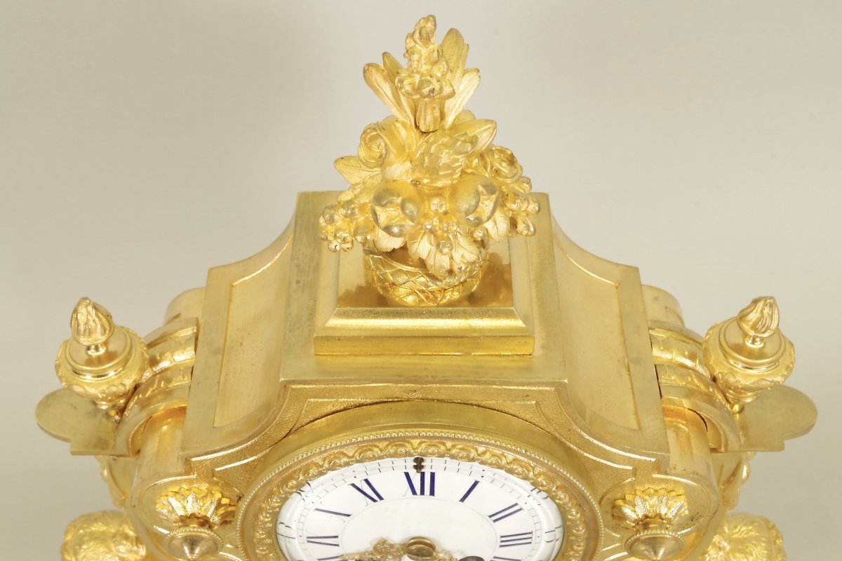 Pendulum Gilt Bronze Napoleon III-photo-2