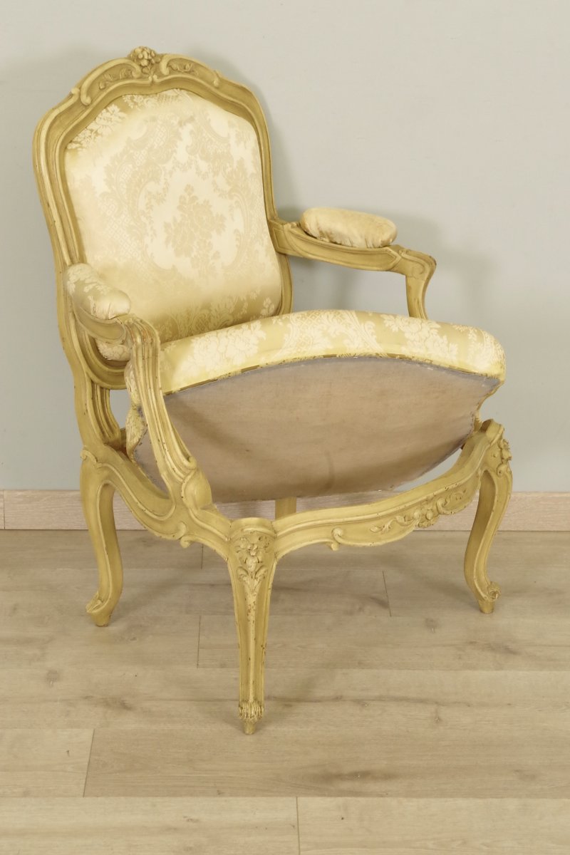 Fauteuil à Chassis Style Louis XV-photo-4