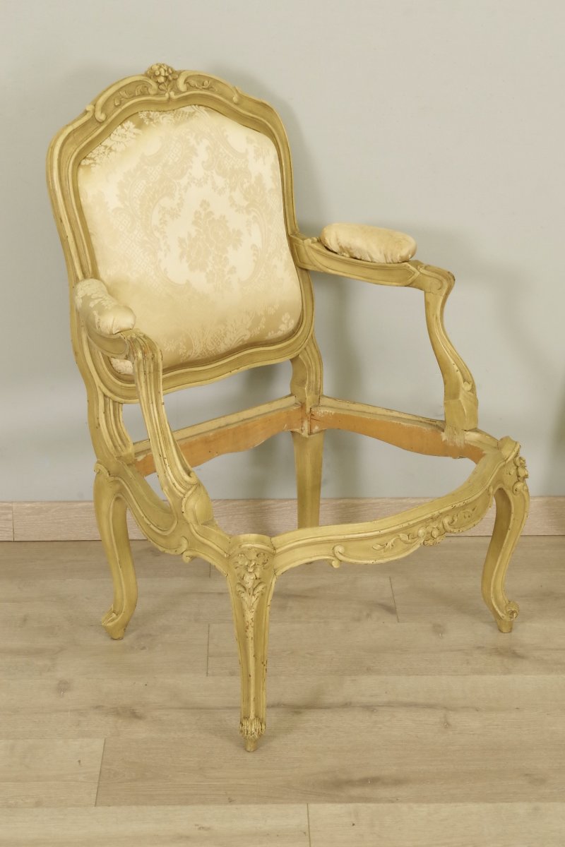 Fauteuil à Chassis Style Louis XV-photo-1