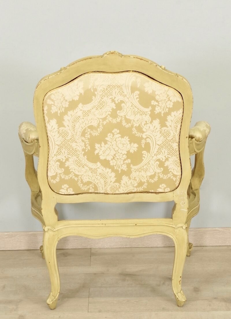 Fauteuil à chassis style Louis XV-photo-8