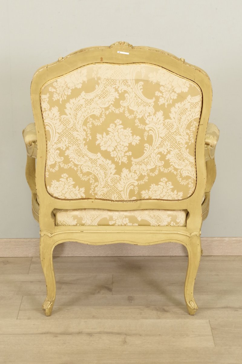 Trois fauteuils à chassis style Louis XV-photo-5