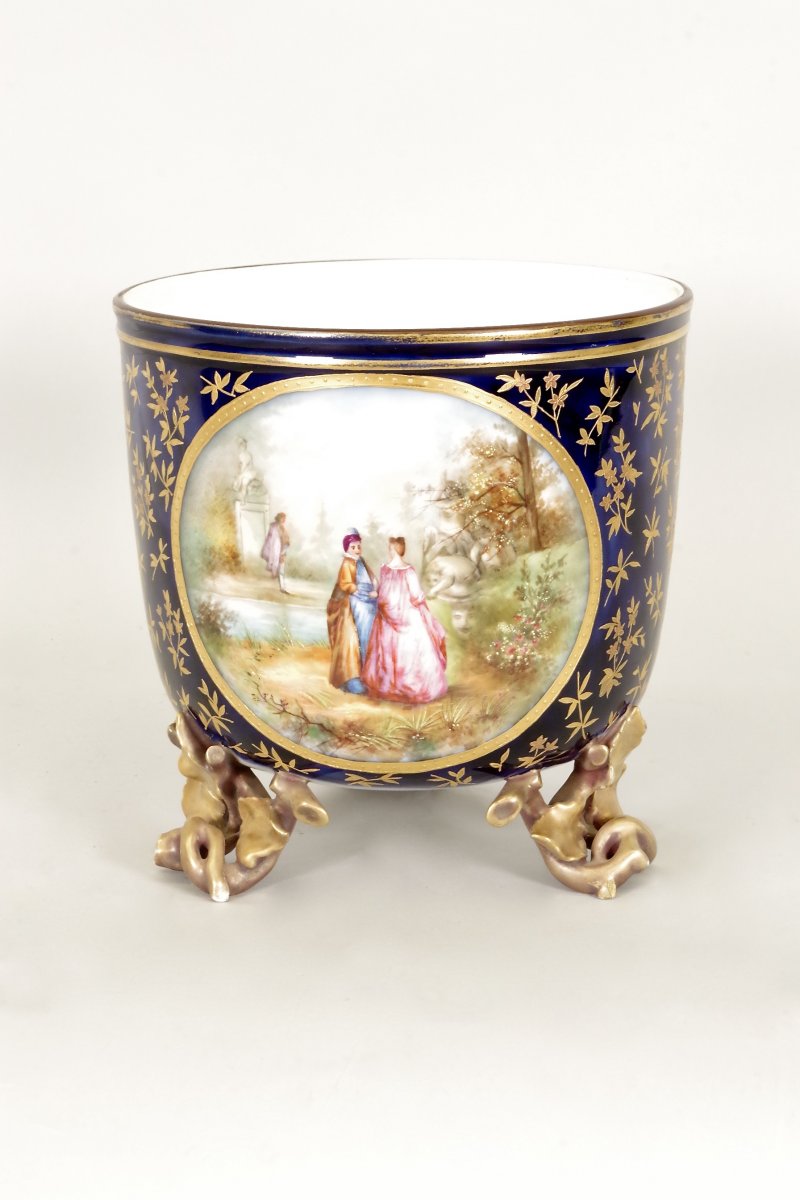 Cache-pot Napoléon III En Porcelaine