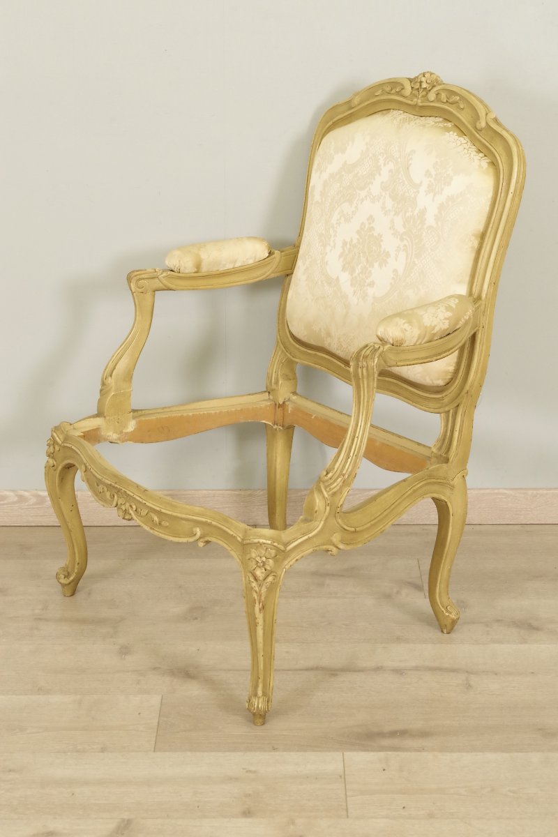 Fauteuil à Chassis Style Louis XV-photo-3