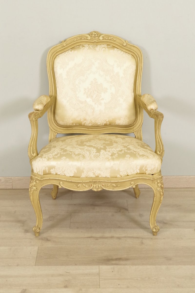 Fauteuil à Chassis Style Louis XV-photo-3