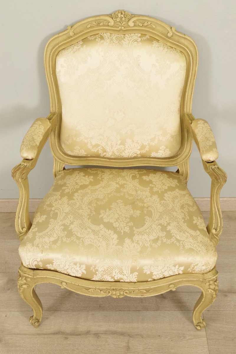 Fauteuil à Chassis Style Louis XV-photo-4
