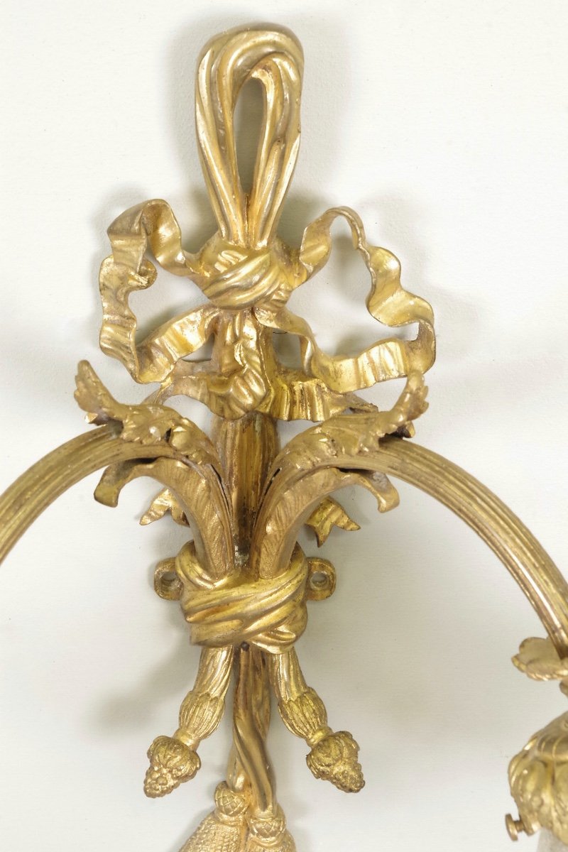 Paire d'Appliques style Louis XVI -photo-4