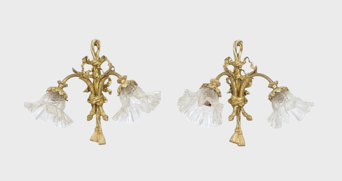 Paire d'appliques style Louis XVI