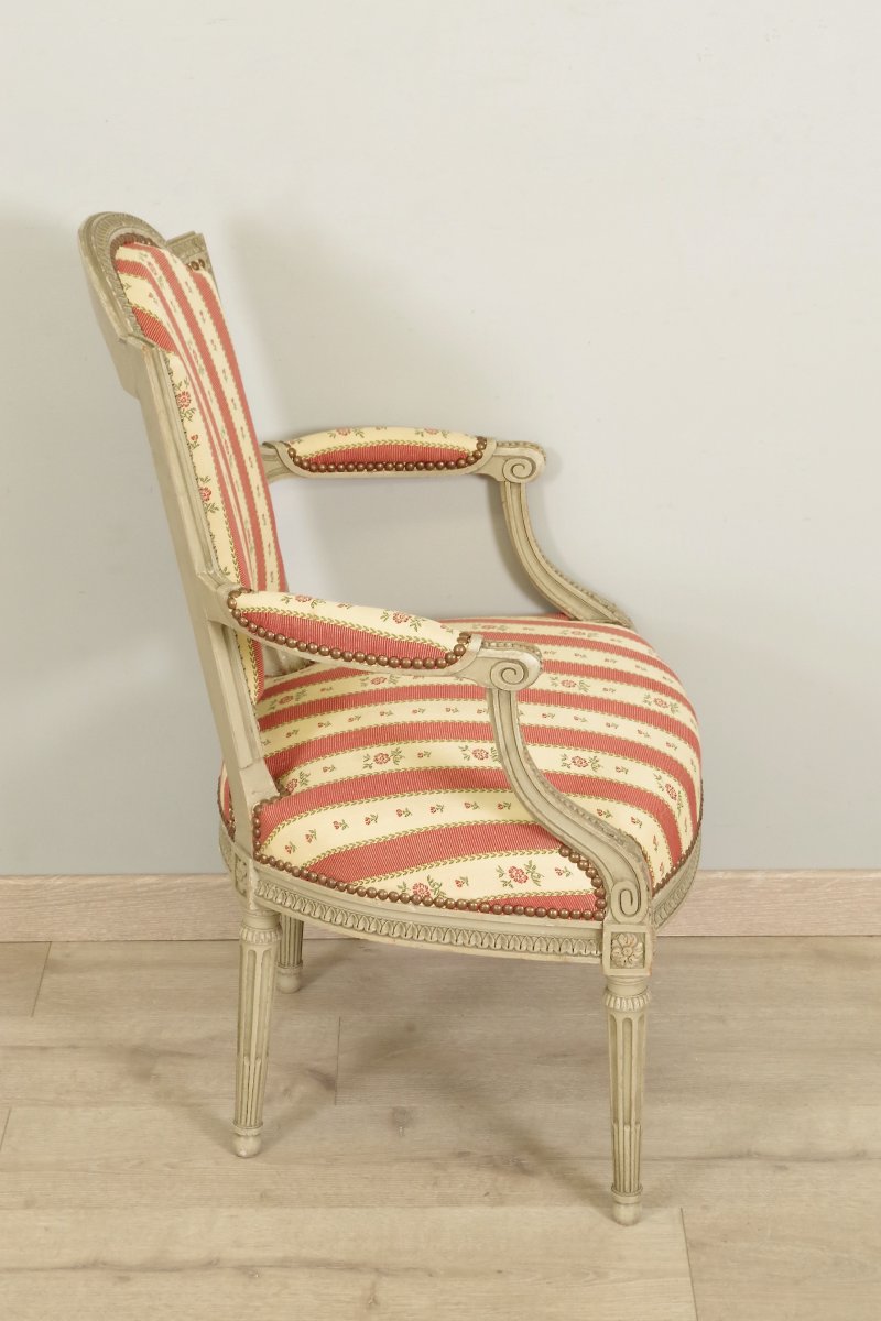 Quatre fauteuils style Louis XVI-photo-3