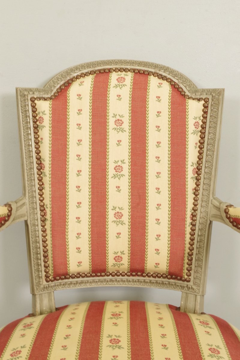 Quatre fauteuils style Louis XVI-photo-6