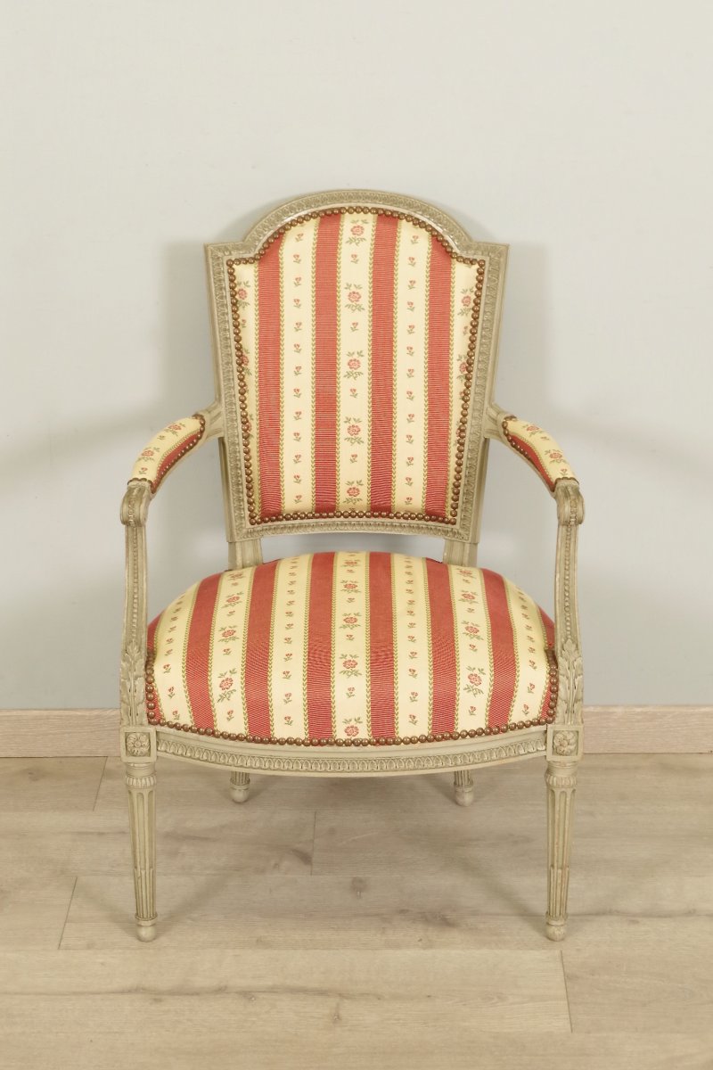 Paire De Fauteuils Style Louis XVI-photo-3