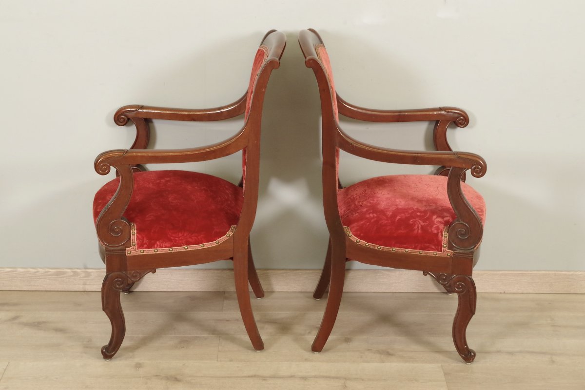 Six Restoration Period Armchairs-photo-4