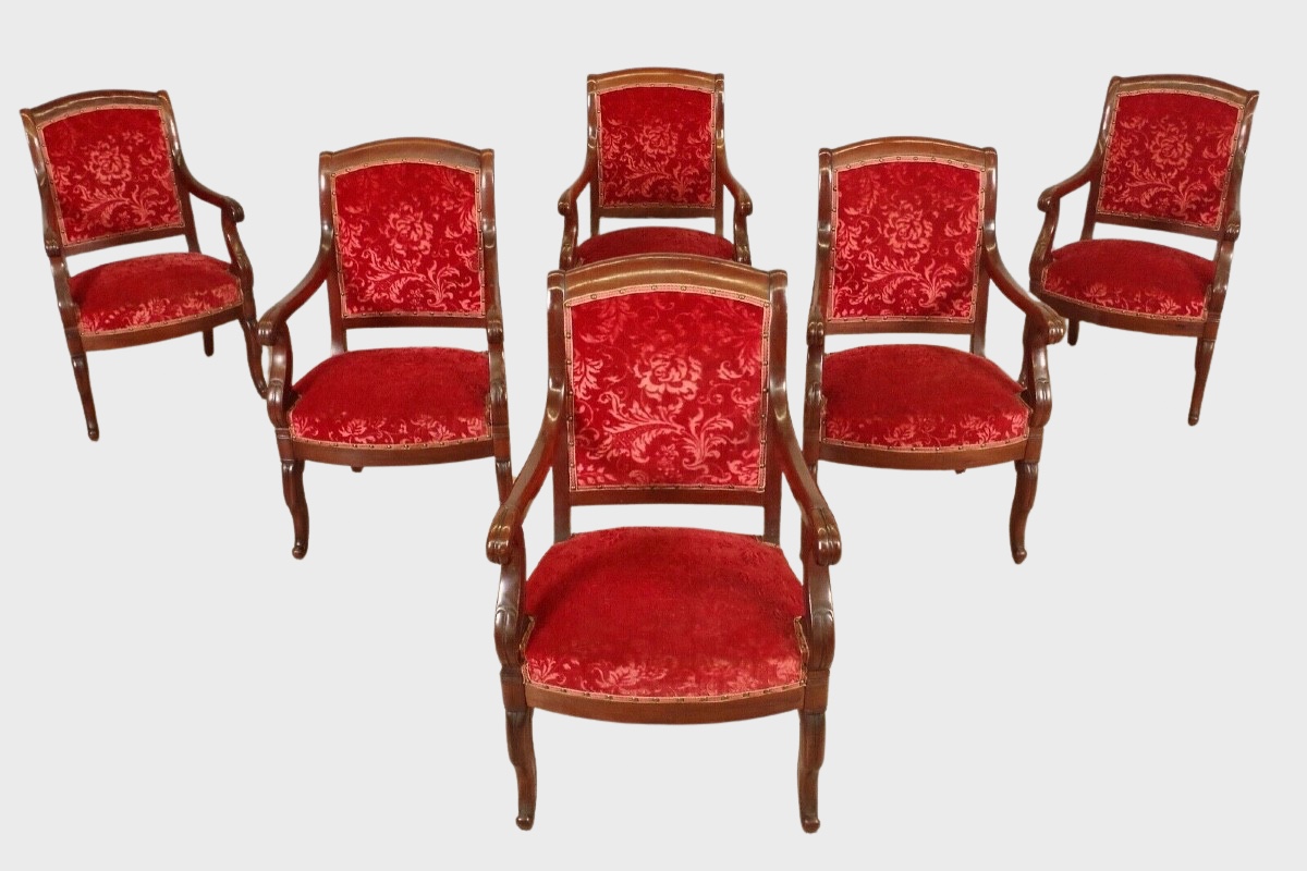 Six Restoration Period Armchairs