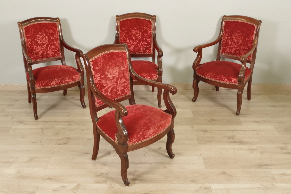 Suite Of Four Restoration Period Armchairs