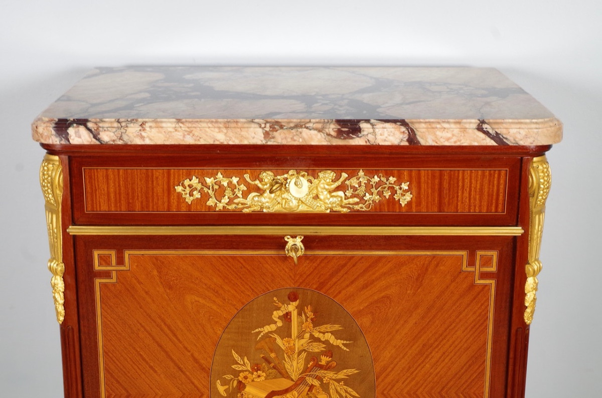 Secrétaire style Louis XVI signé Gouffé-photo-2
