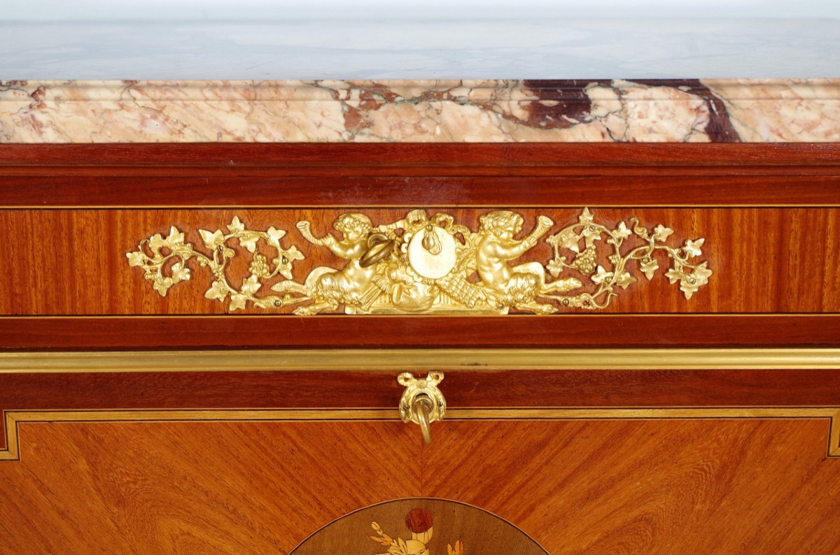 Secrétaire style Louis XVI signé Gouffé-photo-3