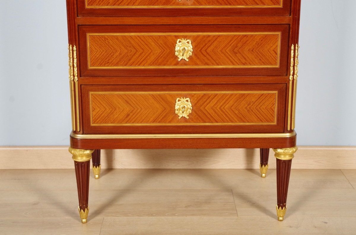 Secrétaire style Louis XVI signé Gouffé-photo-1