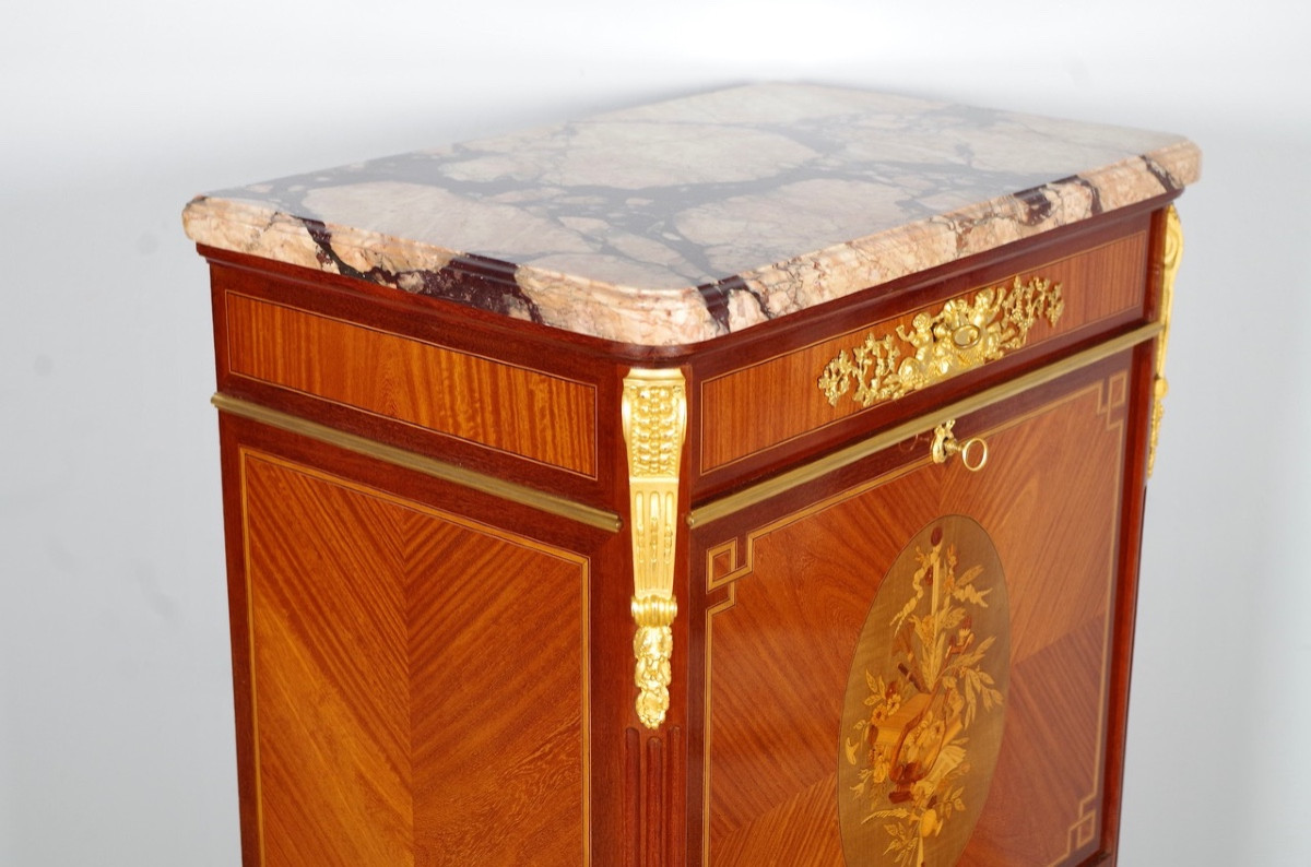 Secrétaire style Louis XVI signé Gouffé-photo-3