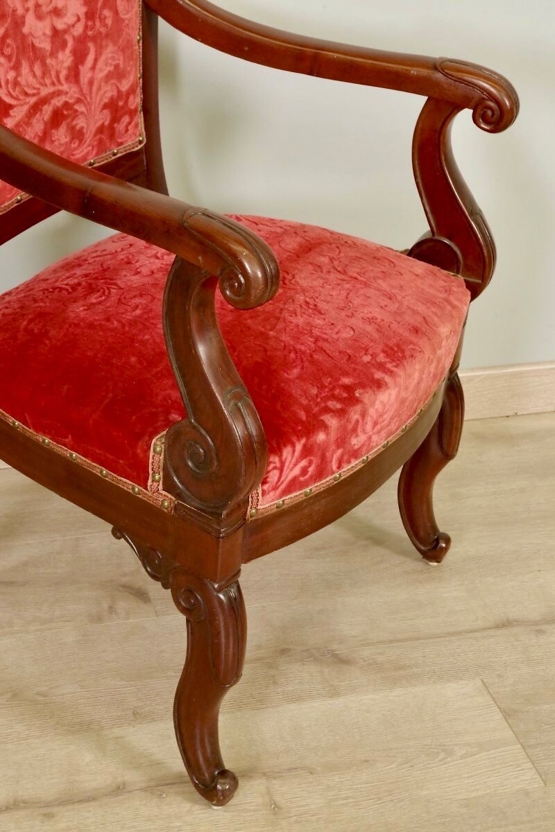 Paire de fauteuils époque Restauration-photo-4