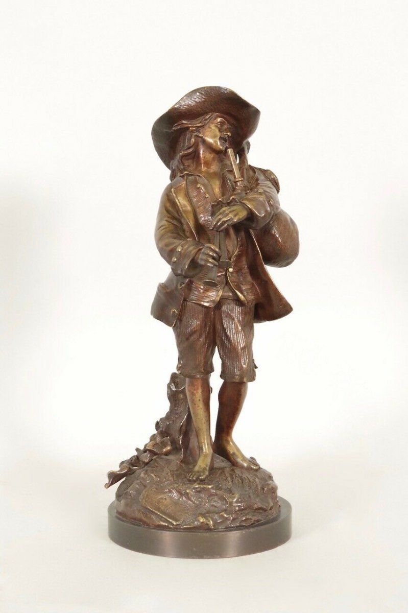 Bronze By Jacques Callot: The Bagpiper-photo-2