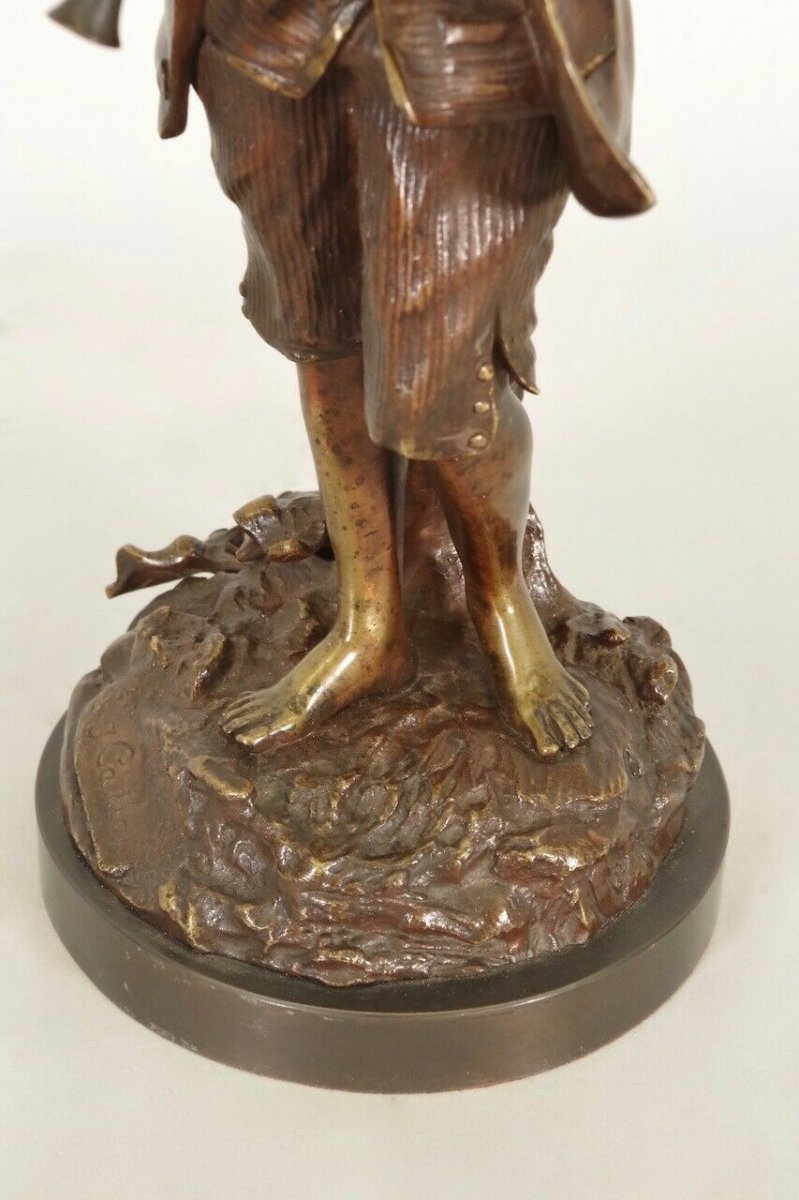 Bronze de J.Callot : Le Joueur De Cornemuse-photo-4