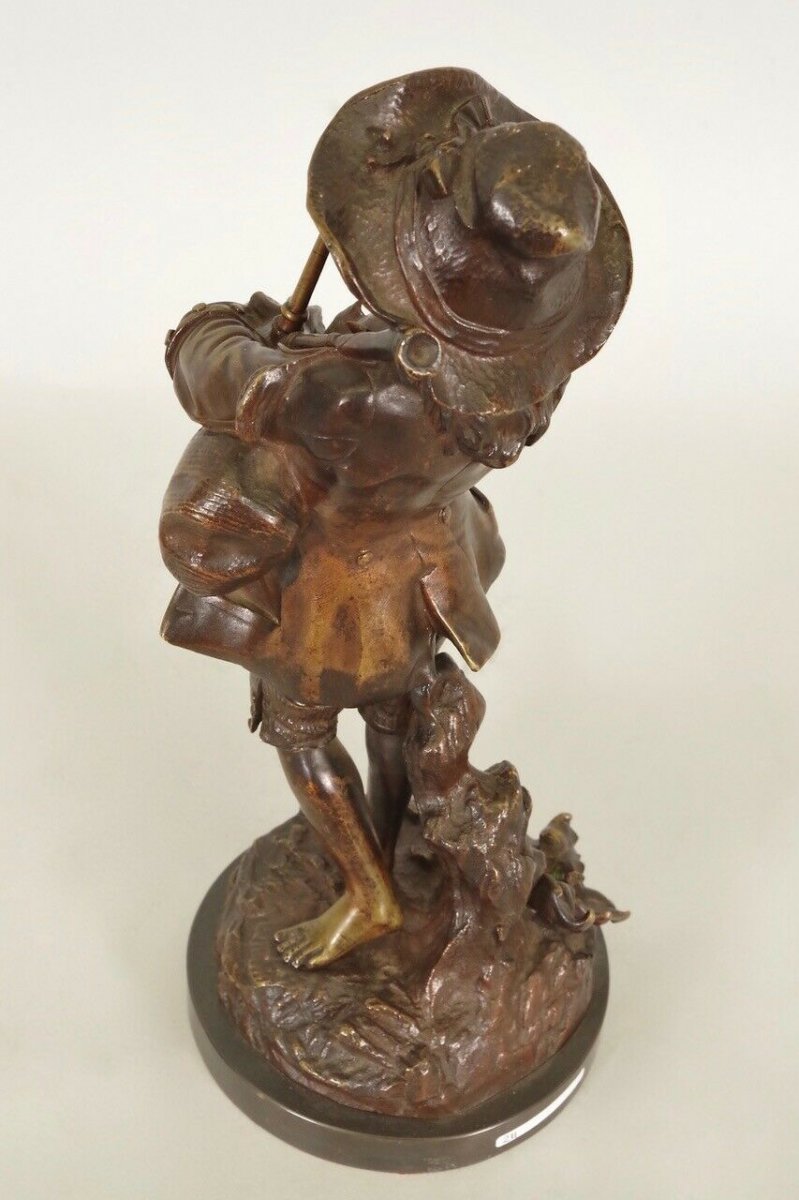 Bronze By Jacques Callot: The Bagpiper-photo-6