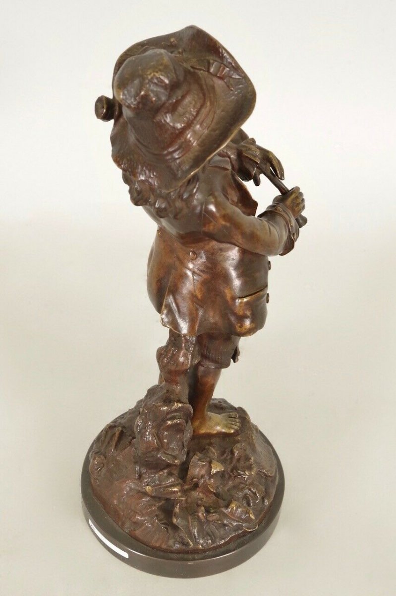 Bronze By Jacques Callot: The Bagpiper-photo-7