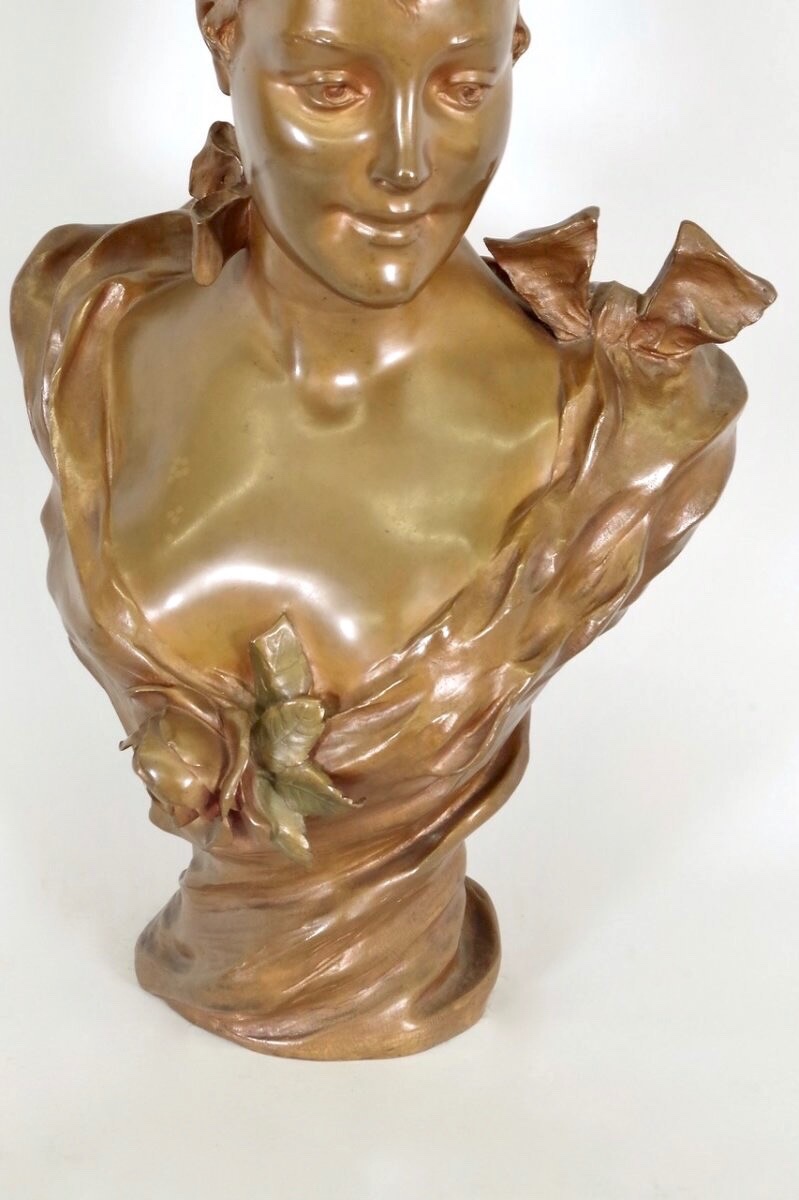 Victor Léopold Bruyneel : Bronze élégante Belle Epoque-photo-3