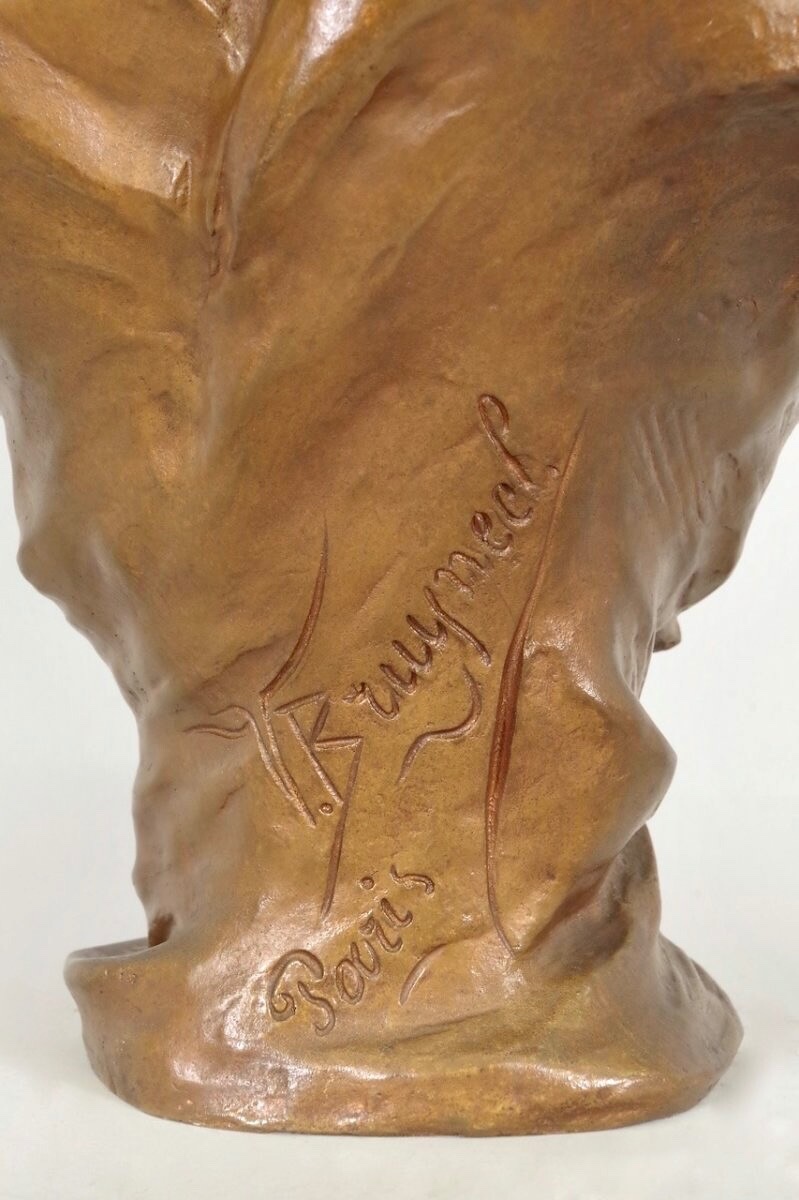 Victor Léopold Bruyneel : Bronze élégante Belle Epoque-photo-5