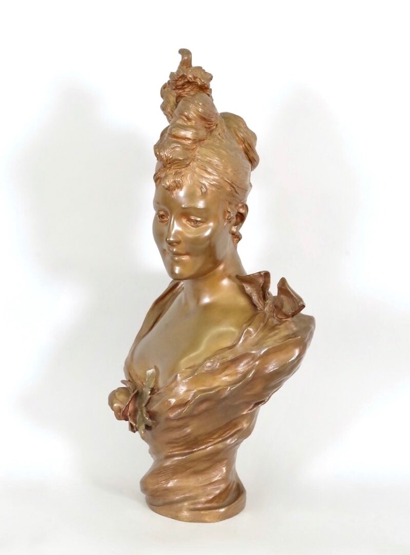 Victor Léopold Bruyneel : Bronze élégante Belle Epoque-photo-8