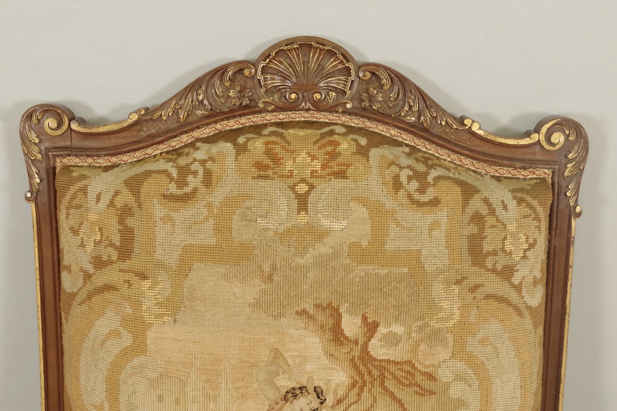 Fauteuils Napoléon III  Tapisserie Petit Point-photo-8