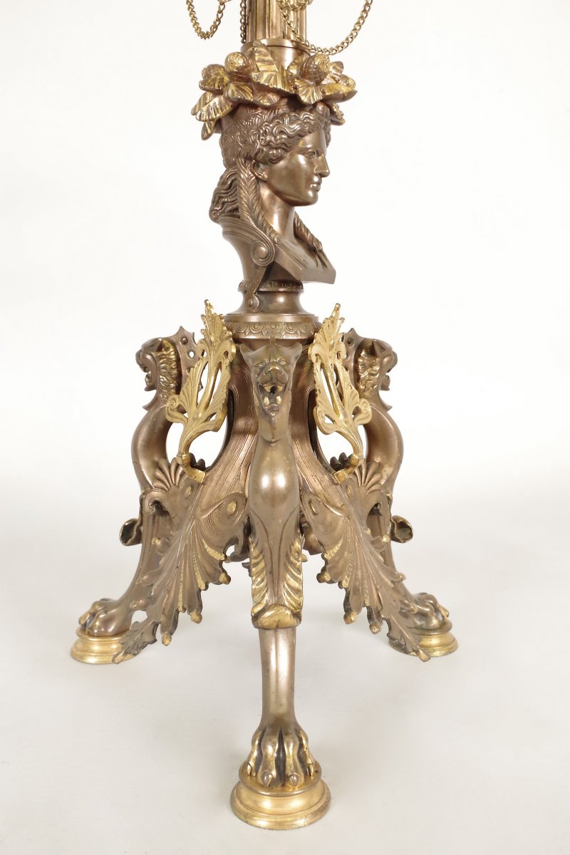 Napoleon III Candelabra Signed Barbedienne-photo-5