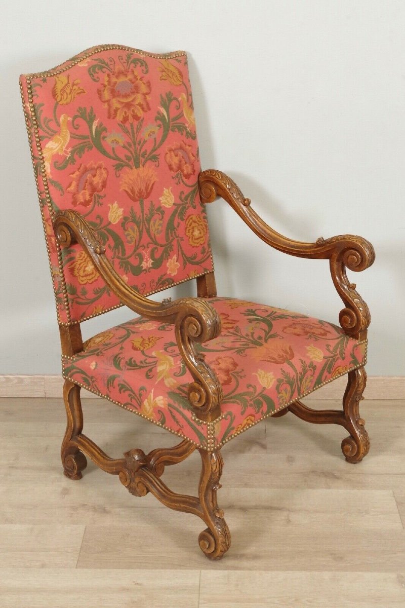 Pair Of Louis XIV Style Armchairs-photo-3