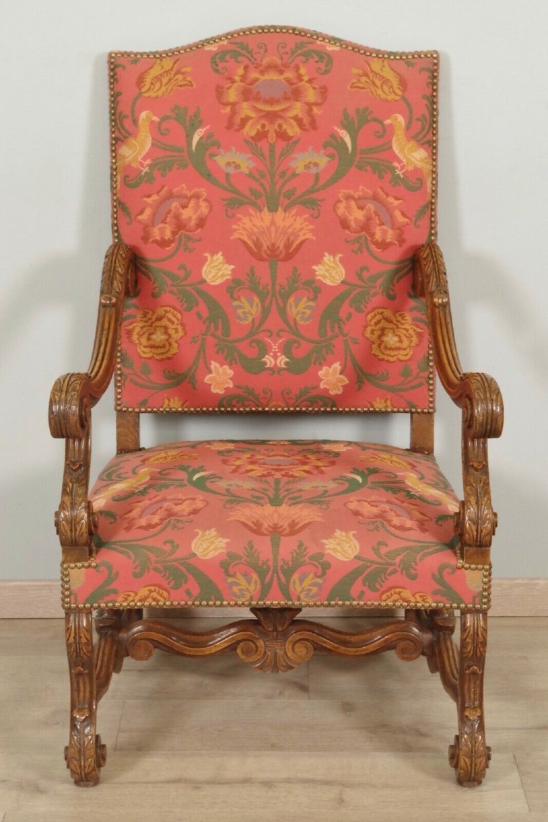 Pair Of Louis XIV Style Armchairs-photo-1