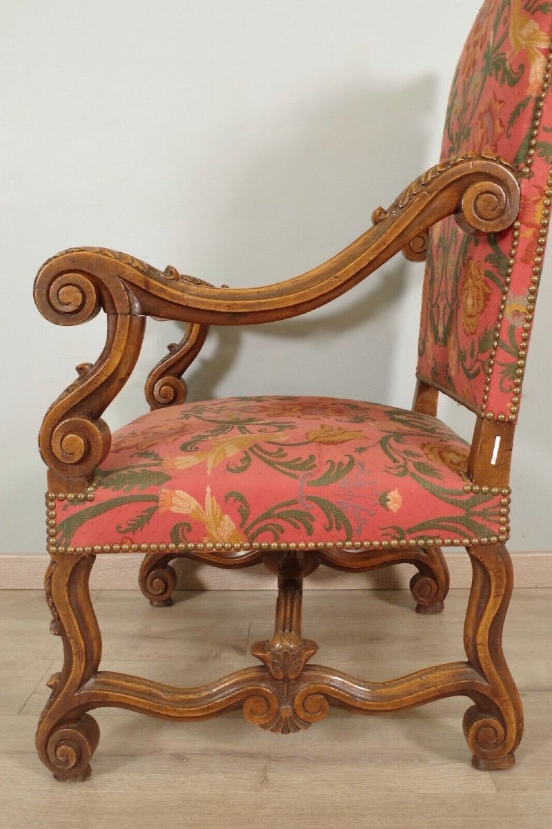 Pair Of Louis XIV Style Armchairs-photo-8